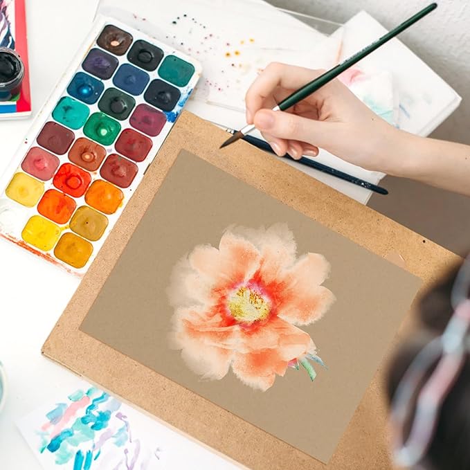 50 Sheets Brown Cardstock Paper, Colored Printer Paper 8.5 x 11, Card Stock Thick Construction for Craft,Scrapbook，Office Printing, Invitations, Certificates，92 lb/250gsm