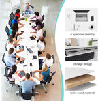 Conference Table,55.1''Folding Conference Room Table for 4-12 People,Mobile Flip Top MeetingTraining Table with Different Coulor and Styles for Offices, Classrooms,Meeting Room (6, 61''B)