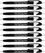 SyPen Personalized Pens With your Custom Logo or Text-1000 Pack Bulk-for Businesses, Parties, and Events, Custom Printed Slim Ballpoint Click Pens, Black Barrel Color, Black Ink