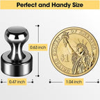 Junarter 45 Pack Magnetic Push Pins, Black Strong Fridge Magnets, Whiteboard Magnets, Refrigerator Magnets Strong, Dry Erase Board Magnets for Fridge, Whiteboard, Office, Classroom, Kitchen, Map