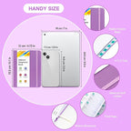 BLESWIN Address Book with Alphabetical Tabs, Hardcover Address Book for Record Contacts, Small Address Book to Store All Your Important Informations in One Place, 6.1x4.7" – Purple