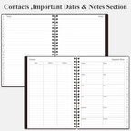 Address Book with Alphabetical Tabs - A5 Telephone & Address Book with Address Contacts, Special Date, Phone, Birthday & Internet Login Password for Home and Office, 6.2" x 8.5", Black