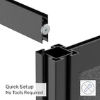 Workflow Modular Wall | Room Divider with Whiteboard, Sound Dampening, & Frosted Acrylic Panels | Expandable Office Partition for Privacy & Stability (70" x 70")