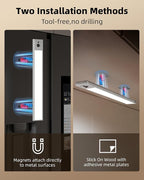 EZVALO 3 Pack Under Cabinet Lighting, 4000mAh Rechargeable Motion Sensor Light, 16inch Magnetic Closet Lights with Dimmable & 3 Color Temps, Wireless Motion Activated Lights with Remote for Kitchen