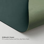 Leather Desk Mat - Non-Slip PU Desk Pad for Office and Home - Desk Organization and Accessories - Ideal for Large Mouse Pad and Desk Mats on Top of Desks (Dark Green,27.6"x 13.8")