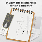 Ddaowanx 10 Pieces Gel Ink Pen Refills, Fine Point 0.5mm Tip Smooth Writing Quick Dry for Journaling Writing School Office Supplies (10 Pcs Gel Pen Refills, Black)