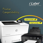 8.5" x 11" Full Sheet Label Sticker Paper for Laser & Inkjet Printers [100 Sheets,100 Labels]