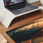 CANFLASHION Gaming Mouse Pad,Large Mouse Pads for Desk,Non-Slip Rubber Base Extended Mousepad,XXL Keyboard Mouse Mat,Computer Keyboard Desk Pad with Stitched Edges,35.4x15.8inch,Antique World Map