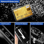 50 Pcs Clear Plastic Horizontal Name Badge ID Card Holders