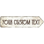 Rustic Custom Sign, Personalized Right Directional Metal Composite Street Sign for Indoor and Outdoor Use 4x18 Inches, ACM Made in the USA