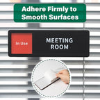 Office Room Door Sign Do Not Disturb,Versatile In-Use/Available Slider Sign for Office Home, Meeting Vacant Occupied Privacy Room Sign,Frosted Black 8" x 2.6"