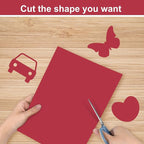 OcePor 100 Sheets Valentine's Day Red Cardstock Paper, Colored Printer Paper 8.5 x 11, Card Stock Thick Construction for Craft,Scrapbook，Office Printing, Invitations, Certificates，92 lb/250gsm