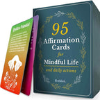 QUOKKA Rethink 95 Positive Affirmation Cards for Mindfulness | Inspirational Motivational Cards for Women, Men, Teens for Stress Anxiety Relief and Mental Wellness | Durable Self Care Card Set