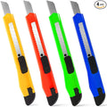 TIFICAL 4 Pack Box Cutter, 9mm Snap-off Utility Knife, Box Cutter Retractable for Opening Packages Cartons, Box Opener, Disposable Razor Knife Exacto Knife Perfect for Office and Home use