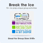 We! Connect Cards - Conversation Cards to Build Trust & Connection - Ideal Office Games, Ice Breakers & Educational Team Building Games - Featured by TEDx (60 Color-Coded Pieces)