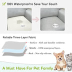 Couch Arm Covers, Sofa Arm Covers, Waterproof Armrest Cover for Sofa, Armchair, Loveseat, Non-Slip Recliner Arm Cover, Sofas Headrest Cover, Arm Chair Covers Set of 2 (Cream, 24"×20")