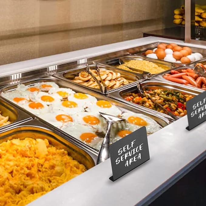 12 Pack Mini Chalkboard Signs - 4"x3" for Food, Party, Buffet, Wedding & Bakery