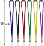 Ollain 25 Pack Breakaway Lanyard with J-Hook Bulk Flat Lanyards for Name tag ID Badges (Blue, Breakaway 25 Pack)
