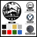 Custom Bear Metal Sign, Custom Bear Metal Wall Art Decor, Personalized Last Name Signs for Home, Rustic Farmhouse Black Wall Decor for Cabin, Bedroom, Living Room, Porch