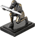 Amoysanli Executive Knight Pen Holder Decorative Resin Pen Holders For Desk Organizer Cool Ornament Gift For Office and Home (Iron)