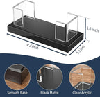 NIUBEE Acrylic Business Card Holder: Clear Plastic Business Cards Display Stand for Desk - Gift Card Organizer for Office 8 Pieces
