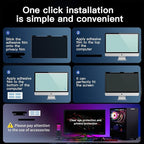 2 Pack Magnetic Hanging Computer Privacy Screen 27 Inch for 16:9 Widescreen Monitor, Removable Privacy Screen Anti Glare Blue Light Computer Screen Privacy Shield, Anti-Scratch 27 in Protector Film