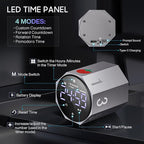 Digital Pomodoro Timer,Frosted Metal Productivity Cube Timer,1.8 in LED Digital Large Screen and Auto-Rotating Display,1/3/5/10/25/30/60min&Custom Time, Silent & Alarm,for Office, Study, Work(Grey)