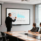 VIZ-PRO Magnetic Dry Erase White Board, 72 X 40 Inches, Black Aluminium Frame