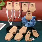 200PCS Bracelet Display Cards Sturdy Necklace Holder Cards Self Adhesive Jewelry Packaging Selling Card for Small Business of Keychain Earring Hair Band and Scrunchies Hanging