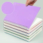 EMSHOI B5 Spiral Notebook Bullet Dotted journal, Large 7.48" X 10.15", 300 Pages/150 Sheets, 100gsm Dot Grid Paper, Waterproof Hardcover, for Office School Women Men Work Writing Notes-Purple