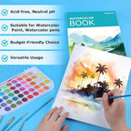 Hapikalor 8.5"x11" Watercolor Paper Pad, 1-Pack, 140lb/300gsm Artist Painting Drawing Paper Book, Art Supplies for Adults Kids, Watercolors, Watercolor Paint Set, Sketchbook, Journal, Teal
