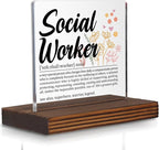 Social Worker Gifts, Thank You Desk Sign for Case Managers and Mental Health Advocates, Inspirational Recognition Plaque for Social Work Professionals PA049
