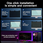 2 Pack Magnetic Hanging Computer Privacy Screen 32 Inch for 16:9 Widescreen Monitor, Removable Privacy Screen Anti Glare Blue Light Computer Screen Shield, Anti-Scratch 32 in Protector Film