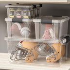 Superio Storage Bins with Lids- 2 Pack, 1.85 Qt Clear Boxes for Organizing, Stackable Plastic Containers- BPA Free, Non-Toxic, Odor Free, Organizer for Home, Office, Dorm