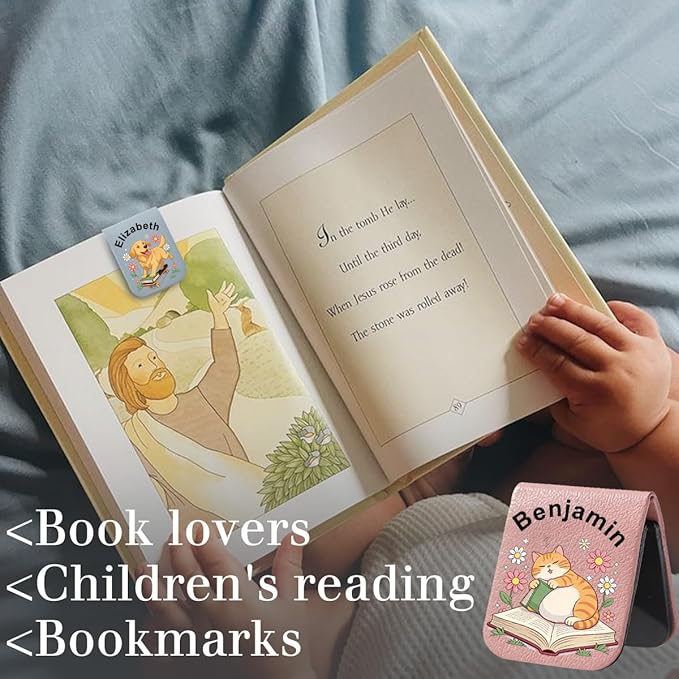 Magnetic Bookmark Clip Personalized for Readers, Custom Name Magnetic Page Marker for Books,Gifts for Book Lover, Animal Lover Teachers, Student, Women and Firends