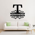 Custom Metal Signs | Personalized Monogram Name Sign | Outdoor Wall Art for Family Name | Custom Name Metal Sign, Last Name, Anniversary, Wedding Gifts for Women, Wife, Parents, couple (Design 9)