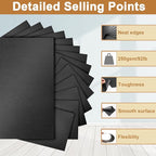 Silunkia 120 Sheets Shimmer Black Cardstock 8.5 x 11 Crafts Paper, 250gsm/92lb Heavyweight Construction Paper Card Stock for Halloween, DIY Cards Making, Greeting Cards, Party, Wedding Invitations
