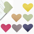 Leather Heart Bookmarks - Winjeto 6 Pieces Cute Corner Page Book Marks for Teachers Students Book Reading Lovers, for School Office Home Supplies (Sweet（6pcs）)