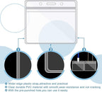 Zonon 150 Pcs Horizontal Clear ID Badge Holders Plastic Card Name Tag Holders Badge Sleeves Horizontal Waterproof Transparent PVC Sleeve Cover Pouch for Office School Travel(4.53 x 3.94 Inch)