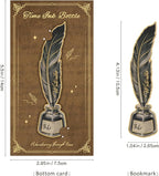 4pcs Vintage Bookmarks for Reading Women & Men, Unique Pretty Cute Metal Book Marks Kit Gifts for Book Lovers, Readers, Writers, Teens, Kids, Fantacy Cool Retro Page Markers Accessories for Bibles