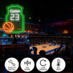 Custom Basketball Jersey Neon Signs for Room Decor Personalized Team Number Name Basketball Neon Sign for Party Night Light Birthday Gift for Teen Kids Boys Girls Men