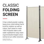 Proman Products - Galaxy Section Divider, Water Repellent Fabric Room Divider with Black Powder Coated Metal Frame for Indoors or Outdoors (Beige)