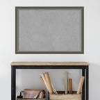 Amanti Art Silver Framed Magnetic Board 27x39 Large Vision Board for use with Magnets, 100% Metal Sheet to Display Items as Office Decor or for Home Organization in mudroom, Kitchen or Kids Room