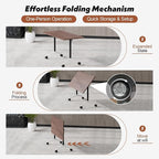 Goakwwuz Conference Room Table, Folding Conference Tables,Thicken Grey Tabletop,Flip Top Wooden Seminar Meeting Room Table for Conference Room Offices (4, Walnut, 61.0“)