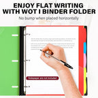 WOT I Telescoping Project Organizer, Refillable Binder with Dividers and Pockets, 13 Pocket Folders, 1 Inch 3 Ring Binder, Green