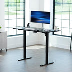 VIVO Electric 60 x 30 in Standing Desk, Memory Height Adjustment, 1B Series, Holds 220 lbs, Black Top Black Frame, DESK-KIT-1B6B-30