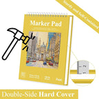Large Drawing Pad for Markers, 11x14 Spiral Bound Sketchbook for Alcohol Markers, 120lb/200gsm Marker Paper, 60 Sheets Art Pads for Painting, Drawing & Art Supplies for Teens.