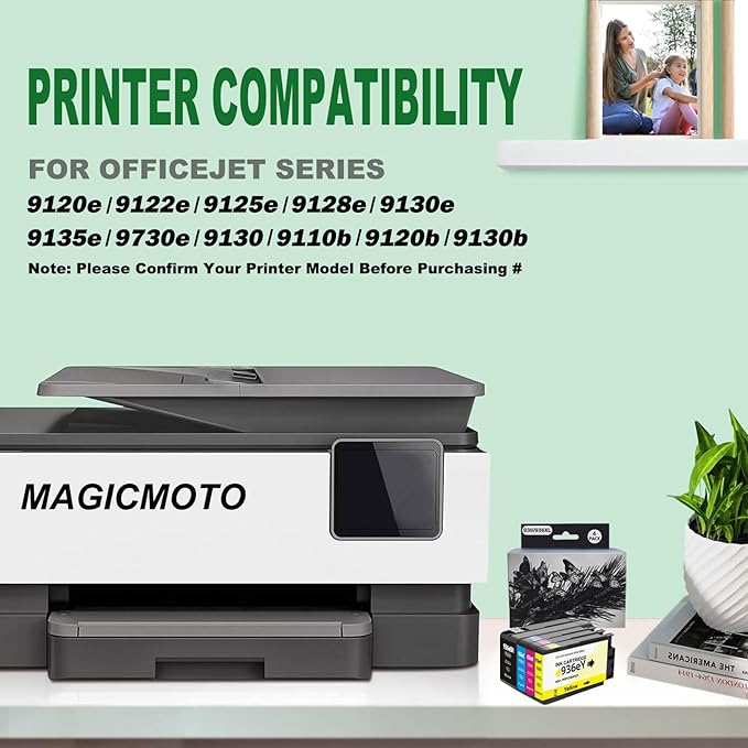 936E 936XL 936 Ink Cartridges Combo Pack Replacement for HP 936E 936XL Ink Cartridges Combo Pack for OfficeJet Pro 9120e 9125e 9730e 9130 9135e 9122e 9128e 9110b 9120b 9130b 9130e Printers, 4 Pack
