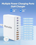 800W USB C Charging Station, 120W PD GaN5 Super Fast USB C Charger Block-10 Port, Type C Fast Charging Block for PC Laptop MacBook Pro/Air Charger Adapter with iPhone 17 16 15 14 Pro Max, iPad, Galaxy