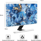 Baocicco Navy Blue Gold Marble Waterproof TV Dust Cover 58, 59, 60 Inch Creative Texture Grain Television Screen Cover Abstract TV Display Protectors Protective LED LCD OLED TVs Dust-Proof